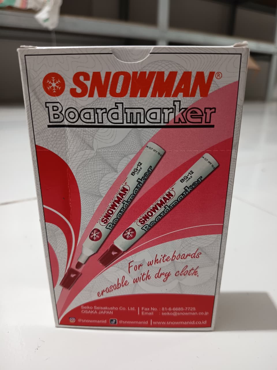 Spidol Snowman Boardmark Red